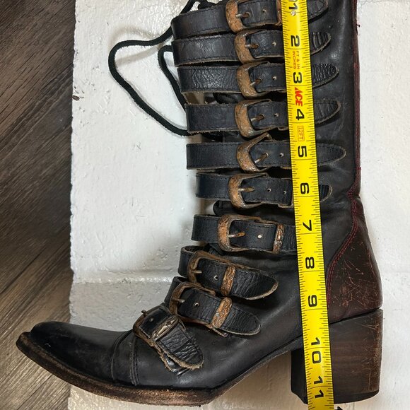 Rare Vintage Freebird by Steven Stoke Boots Dark Brown Size 7 - Picture 16 of 16